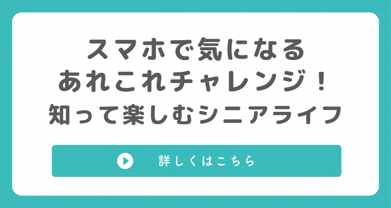 スマホで気になるあれこれチャレンジ！知って楽しむシニアライフ